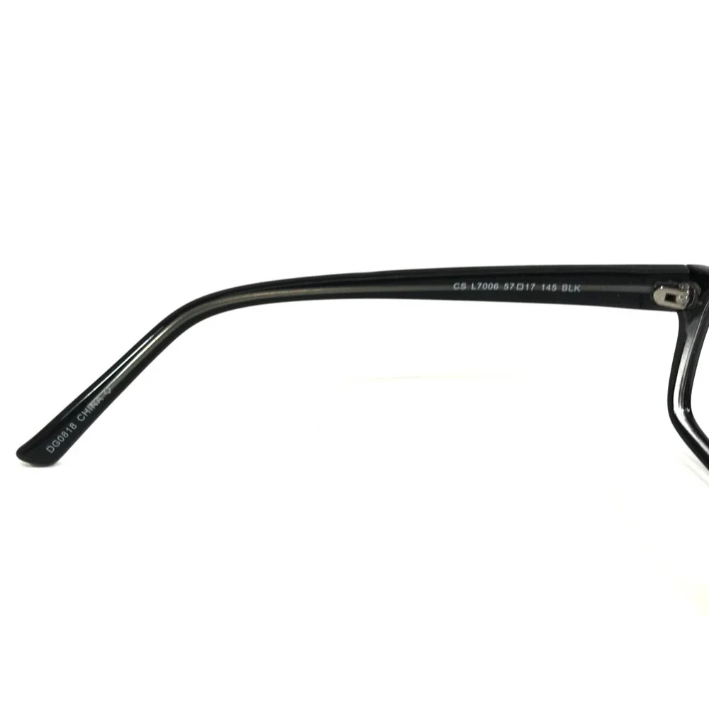 Lantis Optical Eyeglasses Frames CS L7006 BLK Black Rectangle Full Rim 57-17-145
